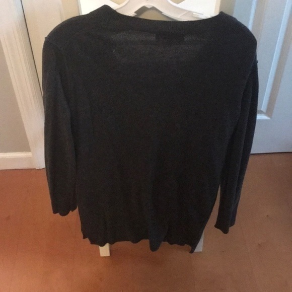 Express Long Dark Gray Cardigan w/ Pockets Small - Picture 7 of 8